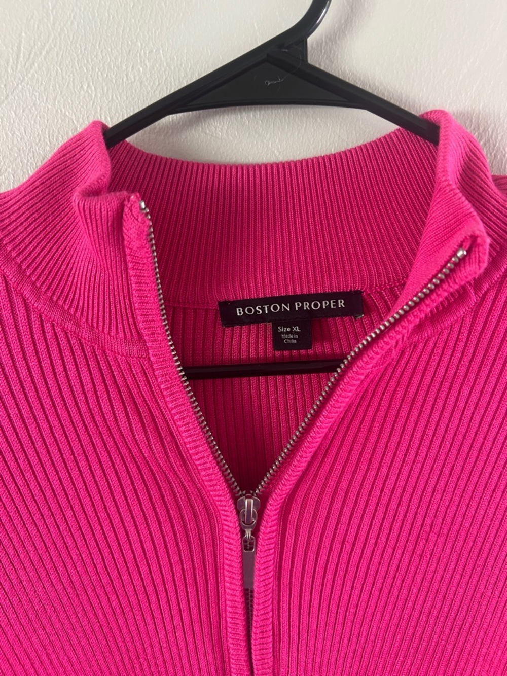 Boston Proper Pink Ribbed Sweater - Picture 2 of 4